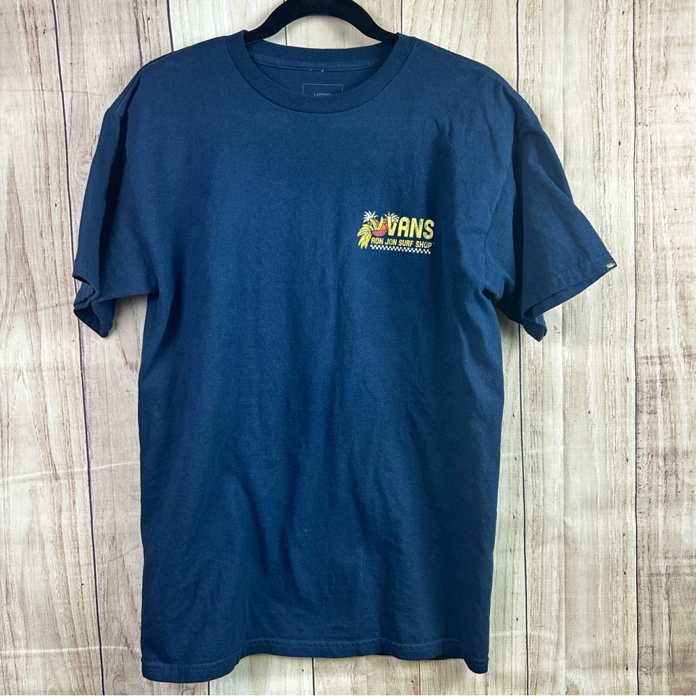 Vans Ron Jon Surf Shop Navy Blue Men's Tee with Logo